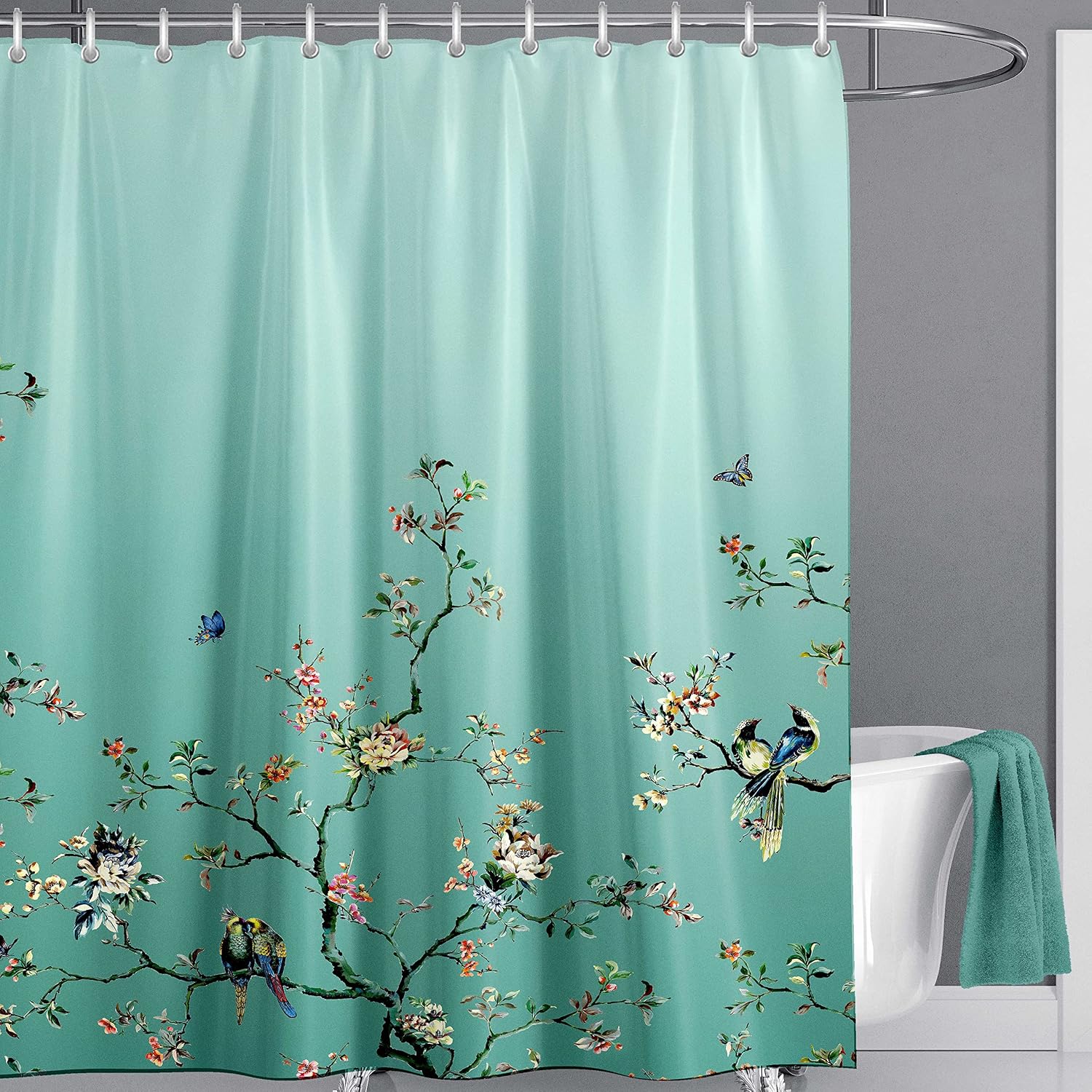 Thumbnail 6 de LIVETTY White Bird Extra Long Shower Curtain – 180cm x 200cm