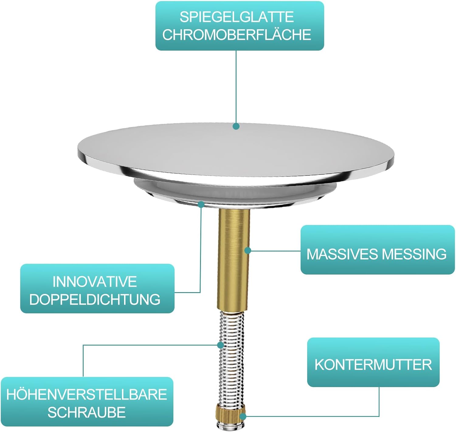 Thumbnail 4 de SURFOU Tapón de Bañera Ø72mm con Junta de 44mm