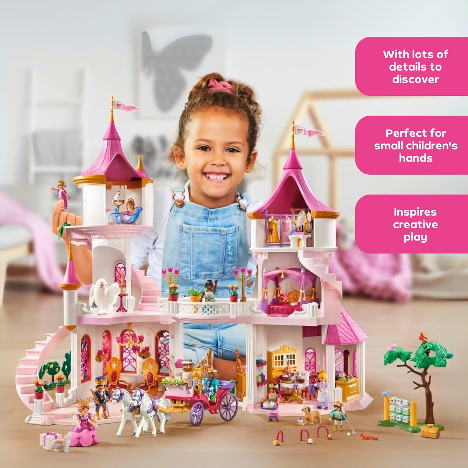 Detalle de PLAYMOBIL 71845 Princess Magic – zamek księżniczki z obrotową platformą taneczną