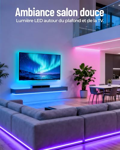 Detalle 2 de Beaeet Ruban LED 5m 24V RGB avec Télécommande et App Bluetooth — Bande LED intérieure 5050