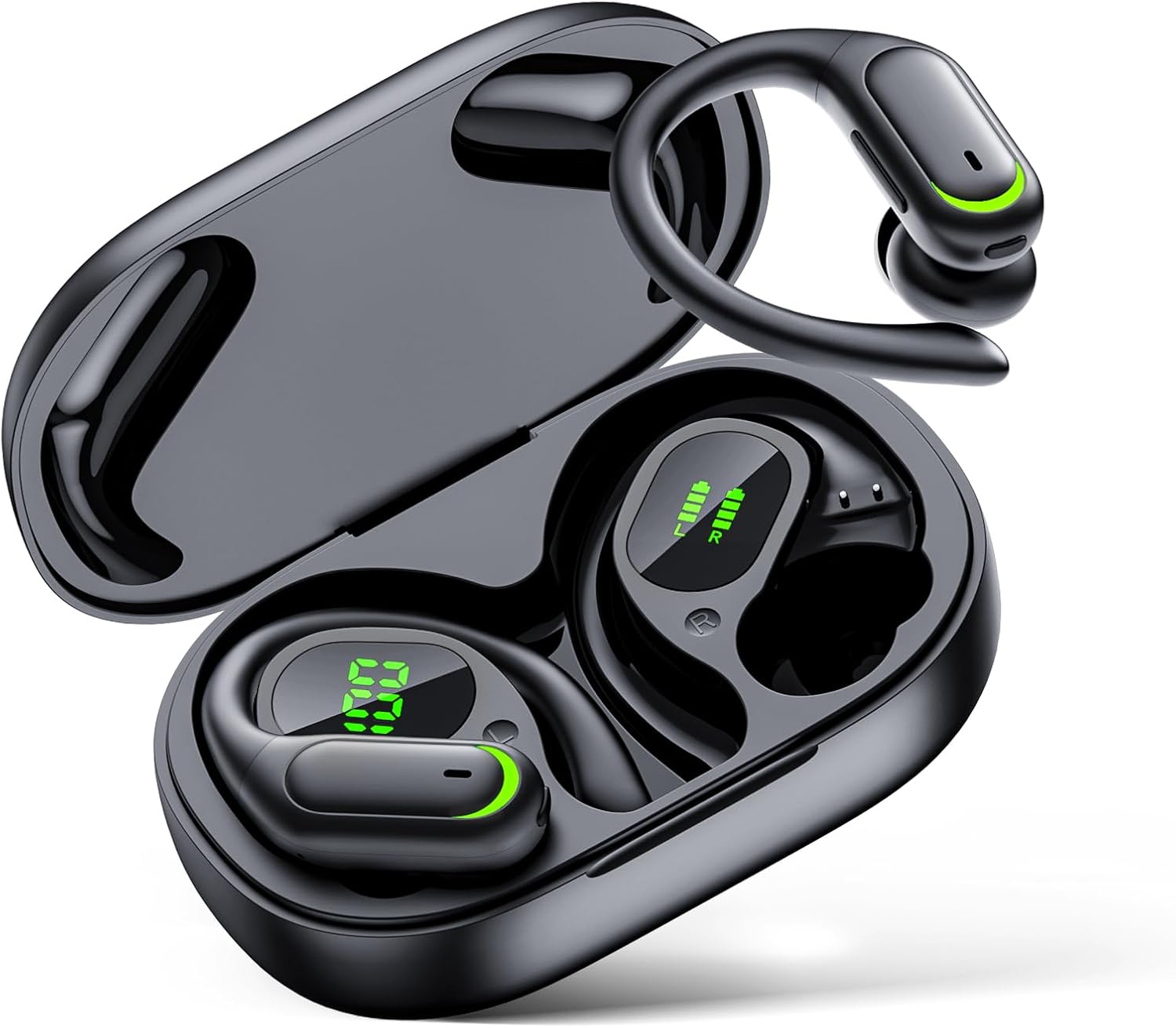 Detalle de Bluetooth Kopfhörer Sport S2 Pro – 5.4 Stereo In Ear, IPX7, LED Display, 60 Stunden Laufzeit