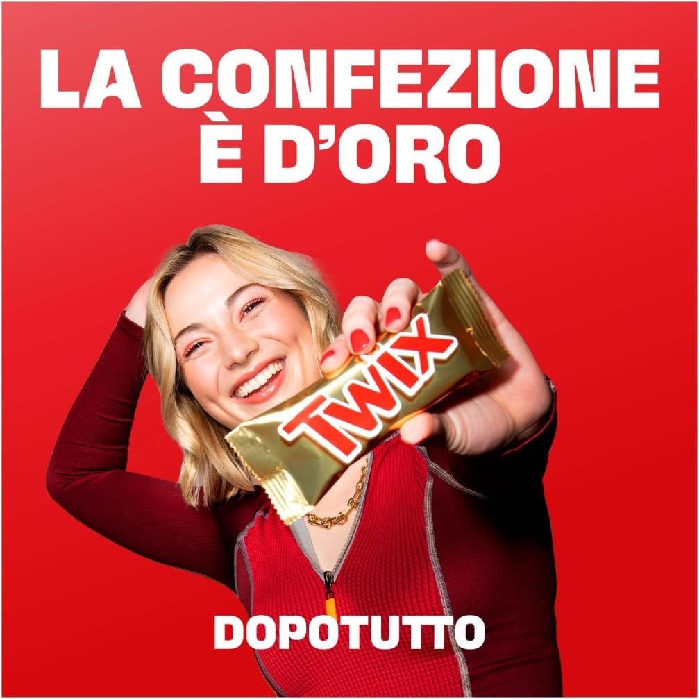 Thumbnail 5 de Twix Barretta Snack con Biscotto Croccante al Caramello e Cioccolato al Latte – 25x50 g (1250 g) – Nuova versione Natale 2025