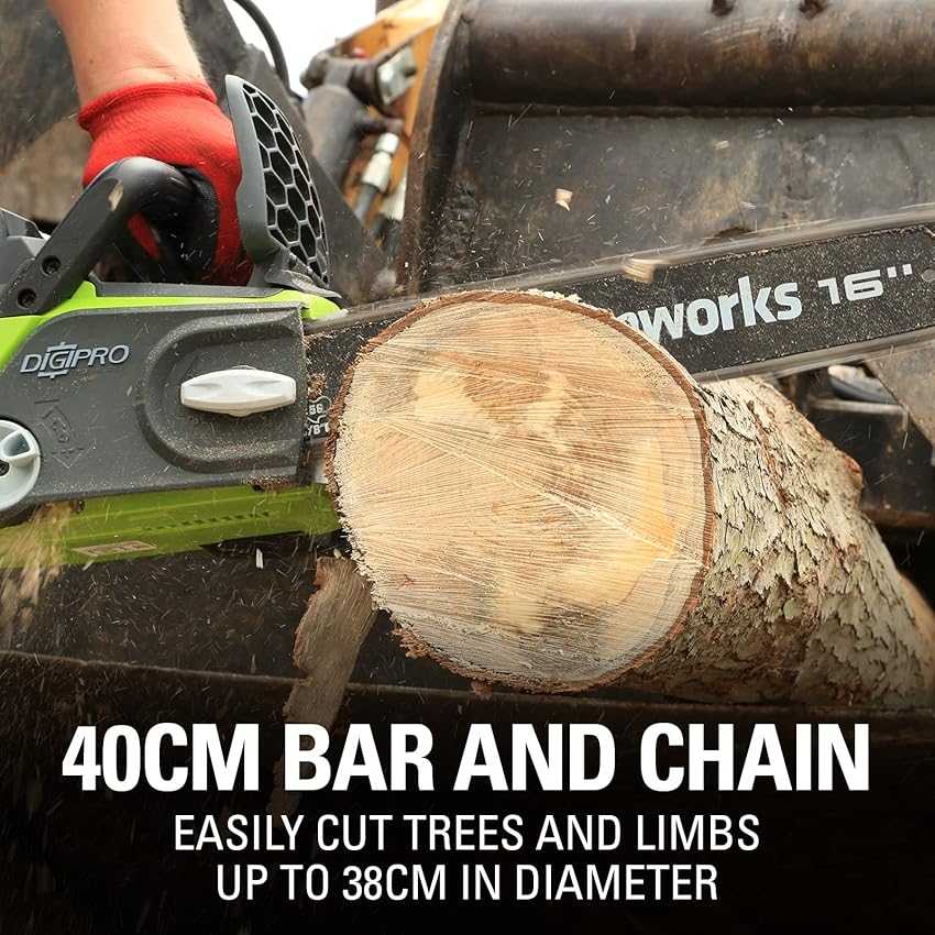 Thumbnail 2 de Greenworks Motosierra de batería GD40CS40 40V, corta 40cm, brushless ⚡