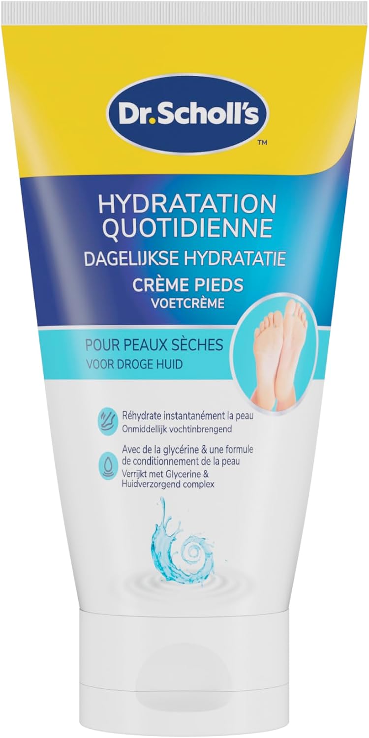 Dr. Scholl's Crème Pieds Hydratation Renforcée — hydratation rapide et glycérine, 150 ml