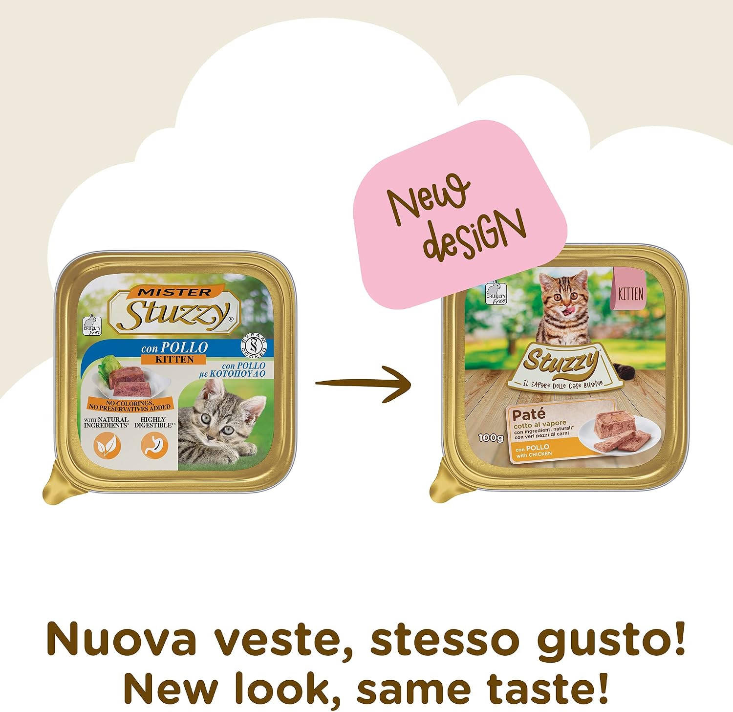 Detalle de Stuzzy Paté Kitten con Pollo 100 g – alimento umido completo per gatti cuccioli