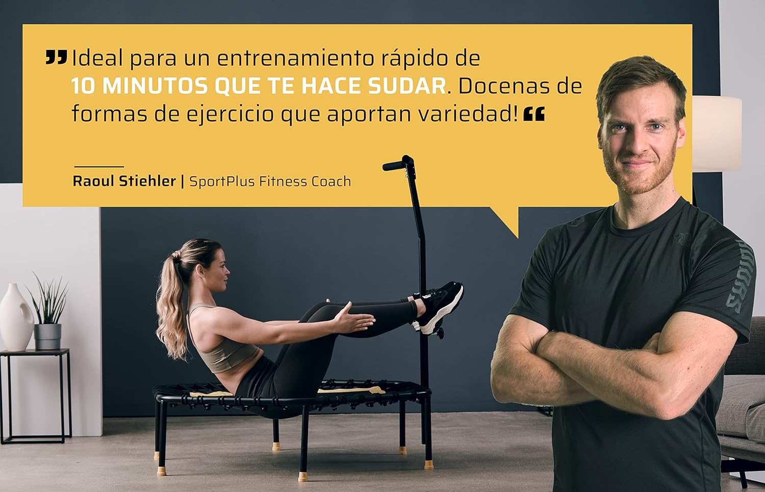 Thumbnail 4 de SportPlus Fitness Trampolin entrenamiento seguro