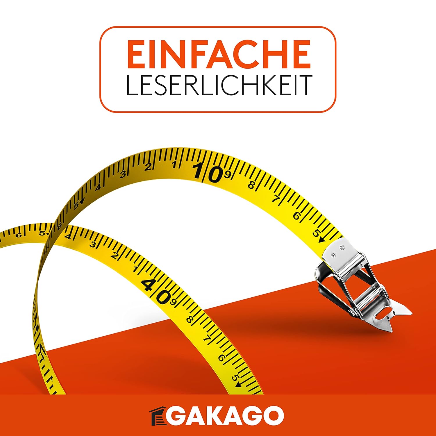 Thumbnail 5 de Gakago Bandmaß 30 m mit 3-fach Übersetzung