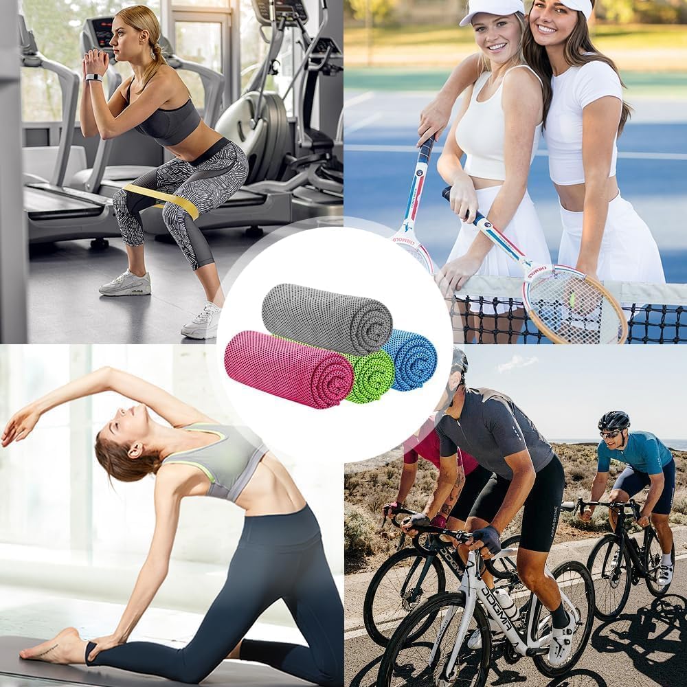 Thumbnail 6 de Casenly Kühltuch-Set mit 4 Kühlhandtüchern (100 x 30 cm) aus Mikrofaser