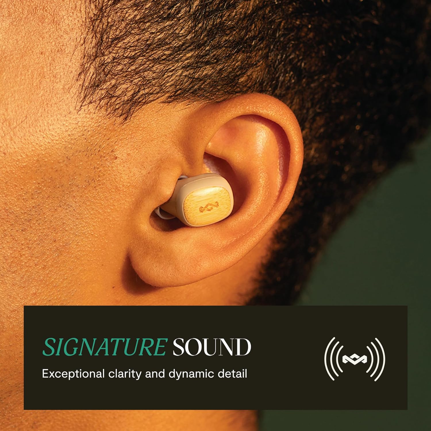 Detalle 2 de House of Marley Smile Jamaica 🟡 Auriculares Bluetooth Compactos, 14h