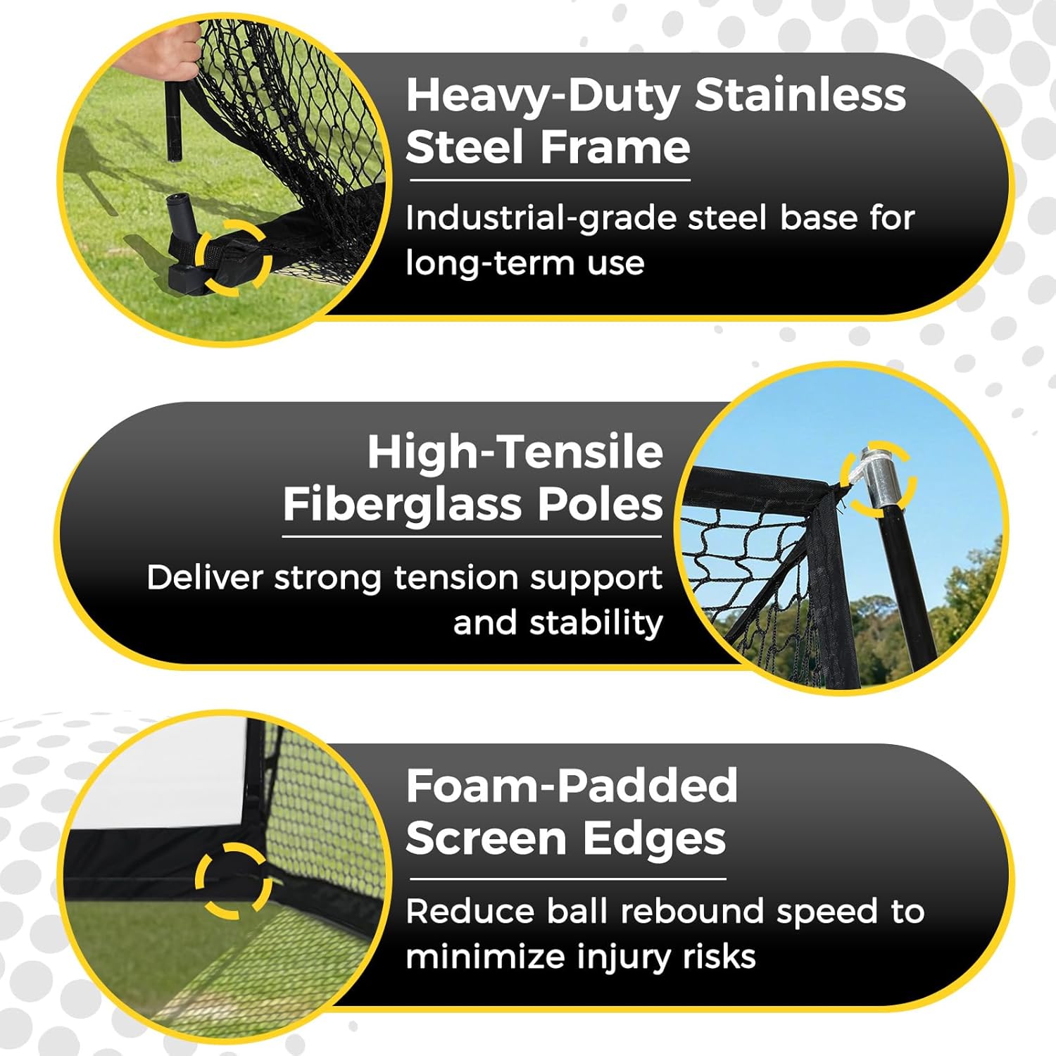 Thumbnail 5 de MangoStar Golf Net (11x8ft) Golf Simulator Hitting Net with HD Impact Screen & Target Cloth