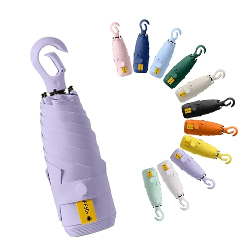 Detalle de Travebo Mini Paraguas de Mano UPF 50+ | Protección UV y Lluvia, plegable 21 cm