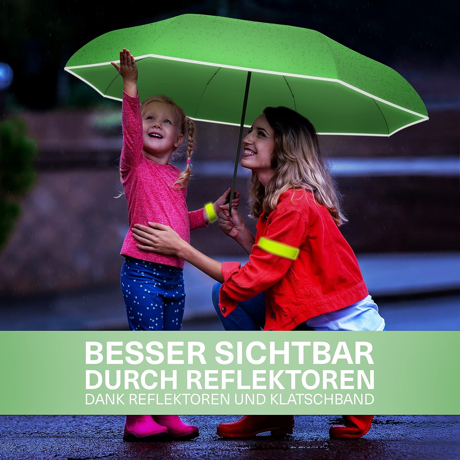 Thumbnail 2 de STYNGARD Kinder-Regenschirm STOCKHOLM mit Sicherheitsreflektoren & Reflektorband