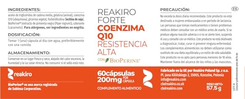 Thumbnail 13 de Reakiro Forte Coenzyme Q10 12.000 mg, 60 cápsulas 💊