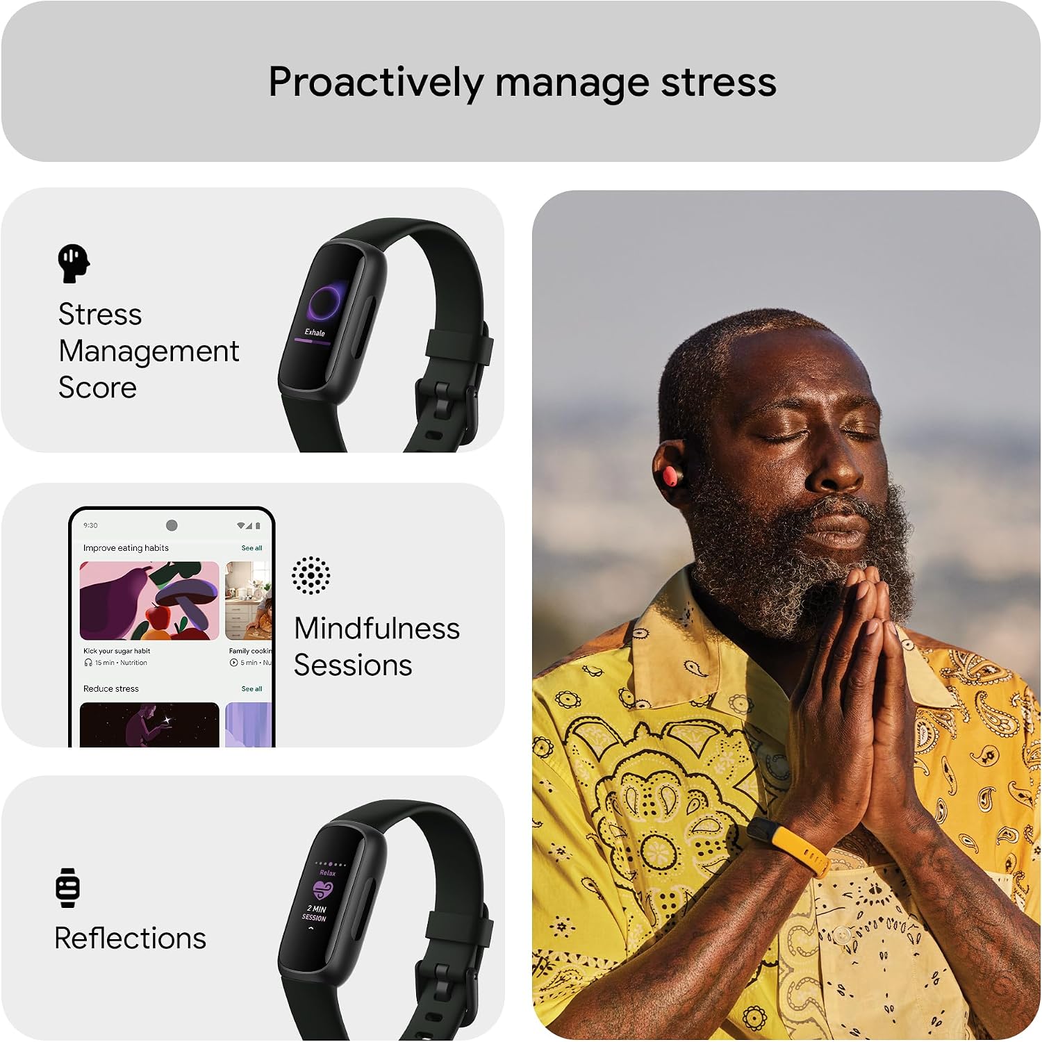 Detalle 2 de Google Fitbit Inspire 3 activity tracker 10 days battery