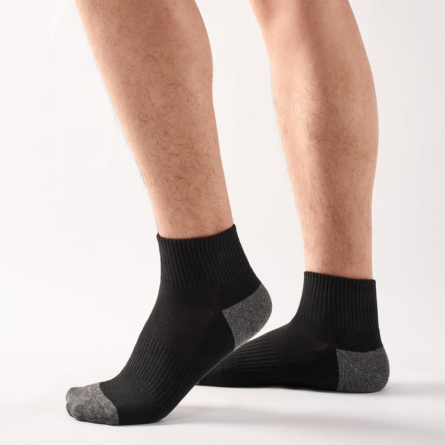 Detalle de SukModen Compression Ankle Support Running Socks (3 Pairs) – Bamboo trainer socks for arch & plantar fascia support