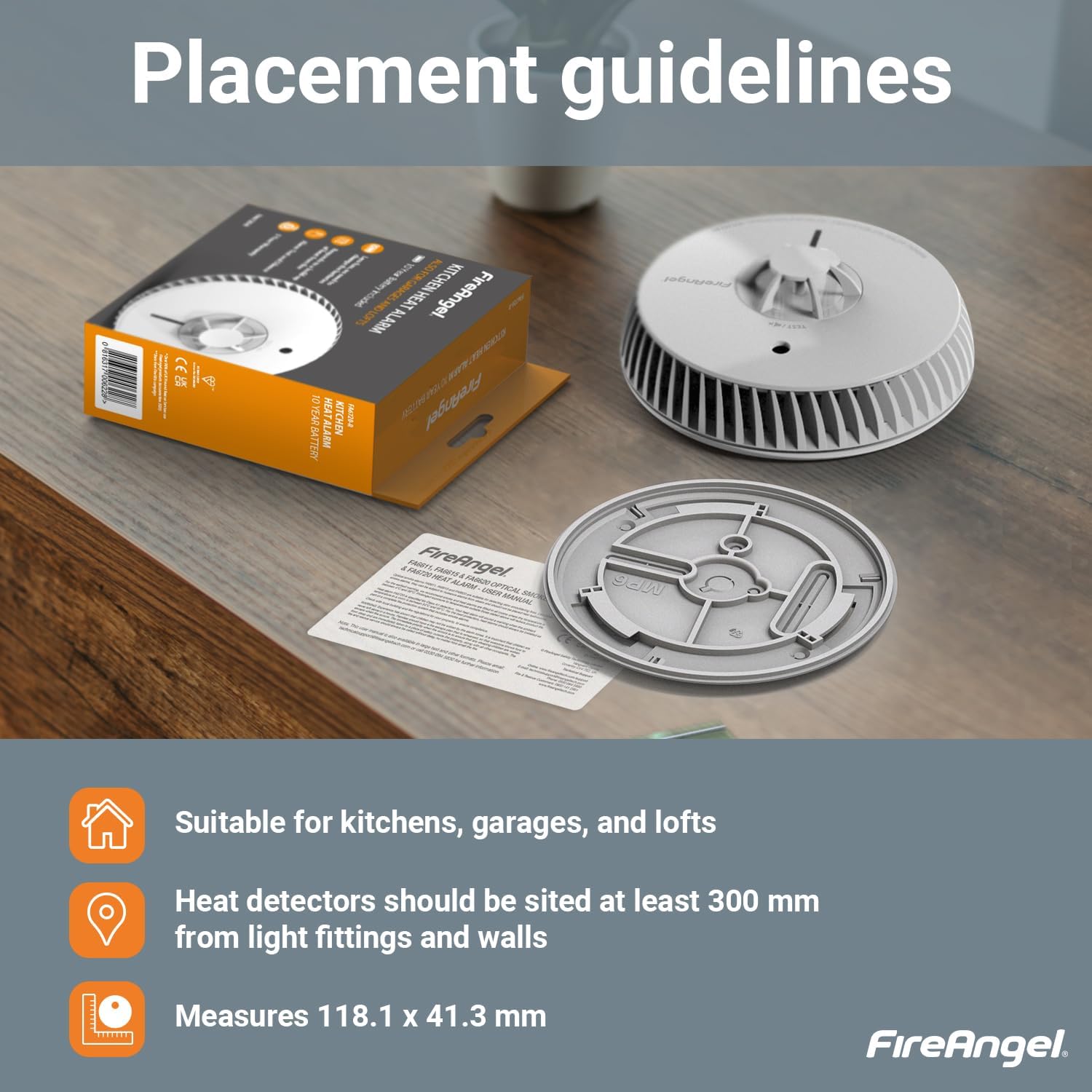 Thumbnail 5 de FireAngel FA6720-R Heat Alarm for Kitchen with 10 Year Sealed for Life Battery