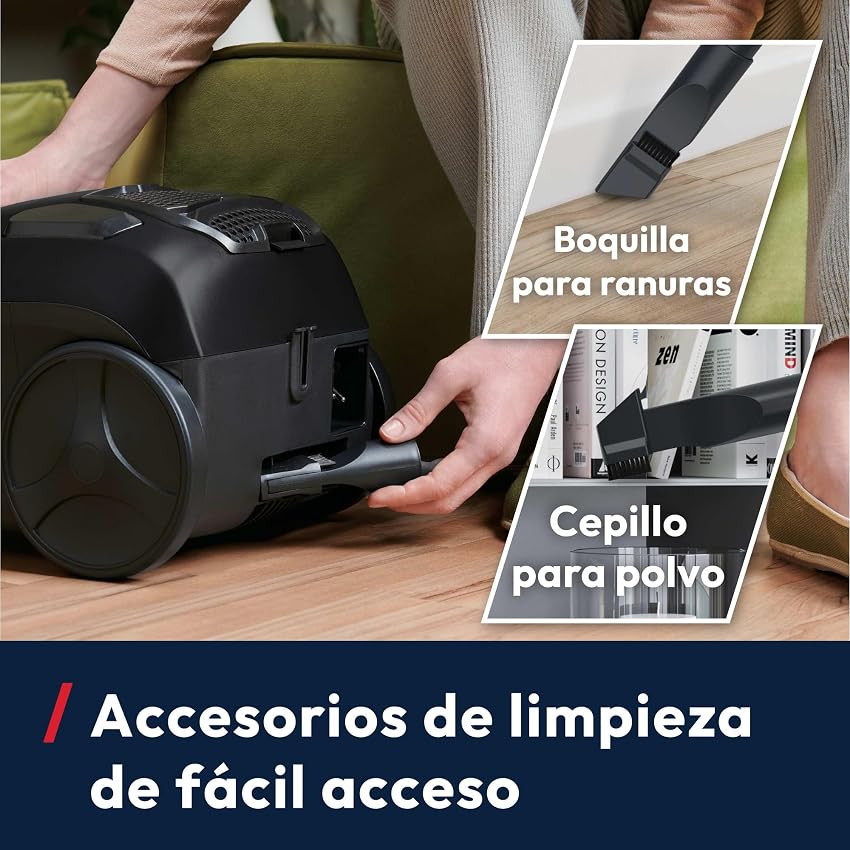 Detalle 2 de Hoover HP1 Aspirador Compacto Sin Bolsa, Ligero y Multisuperficie 🧹