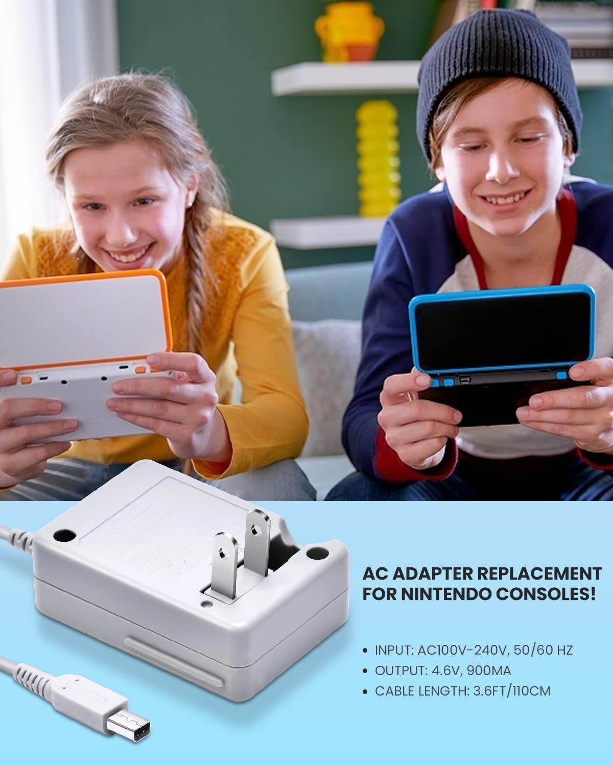 Thumbnail 6 de VOYEE 3DS Charger 100-240V Wall Plug Adapter 🔌