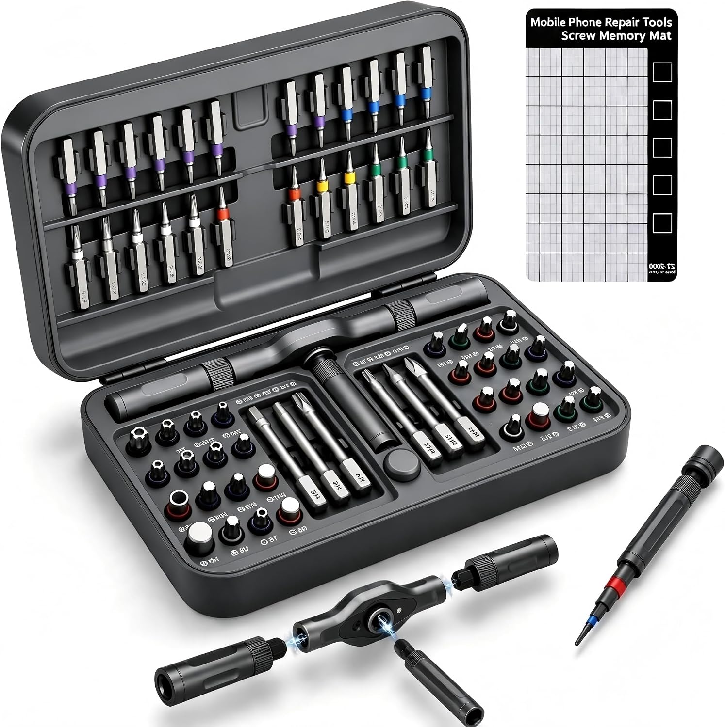 Detalle de Asnish 66-in-1-mrss Ratcheting Screwdriver Set with Flexible Shaft
