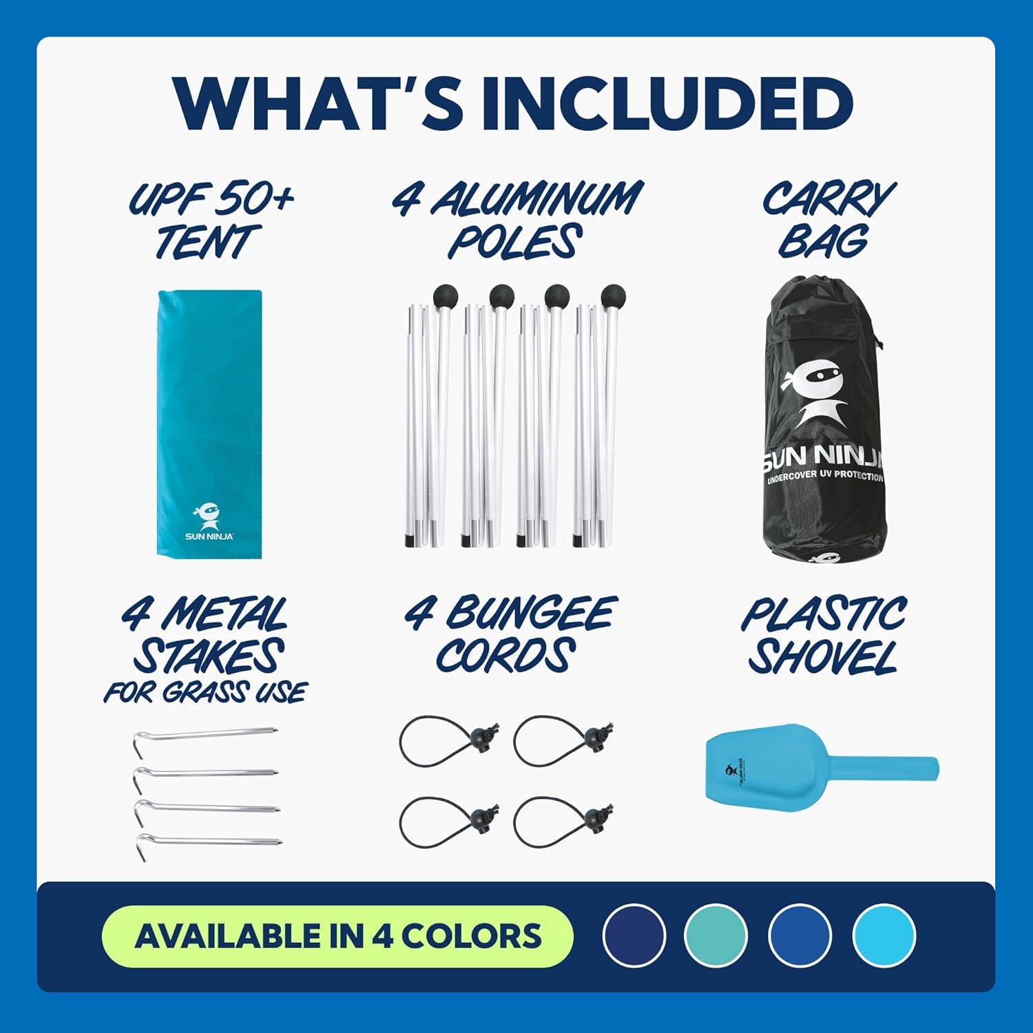 Thumbnail 4 de SUN NINJA Beach Tent Sun Shelter UPF 50+ Easy Pop-Up Canopy