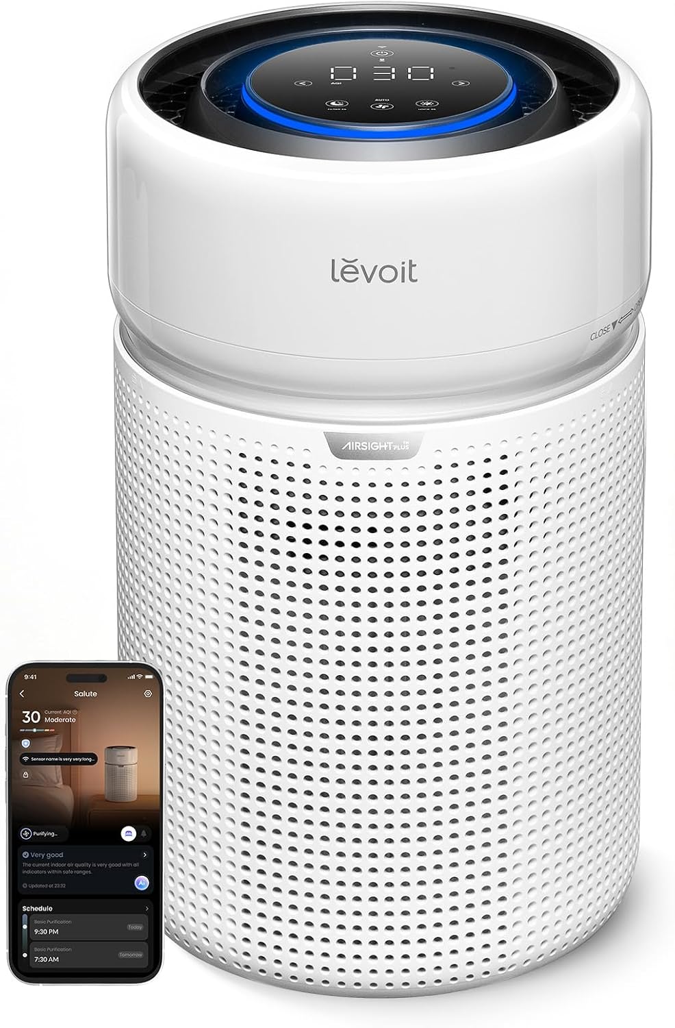 Detalle de Levoit Eleva 300X LAP-C341S-WCA HEPA Air Purifier, Smart Monitoring