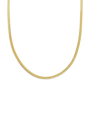 Imagen de SINGULARU Collier Lisse S: acero inoxidable con baño de oro 18K, 40 cm + 5 cm de alargador en OfertitasTOP
