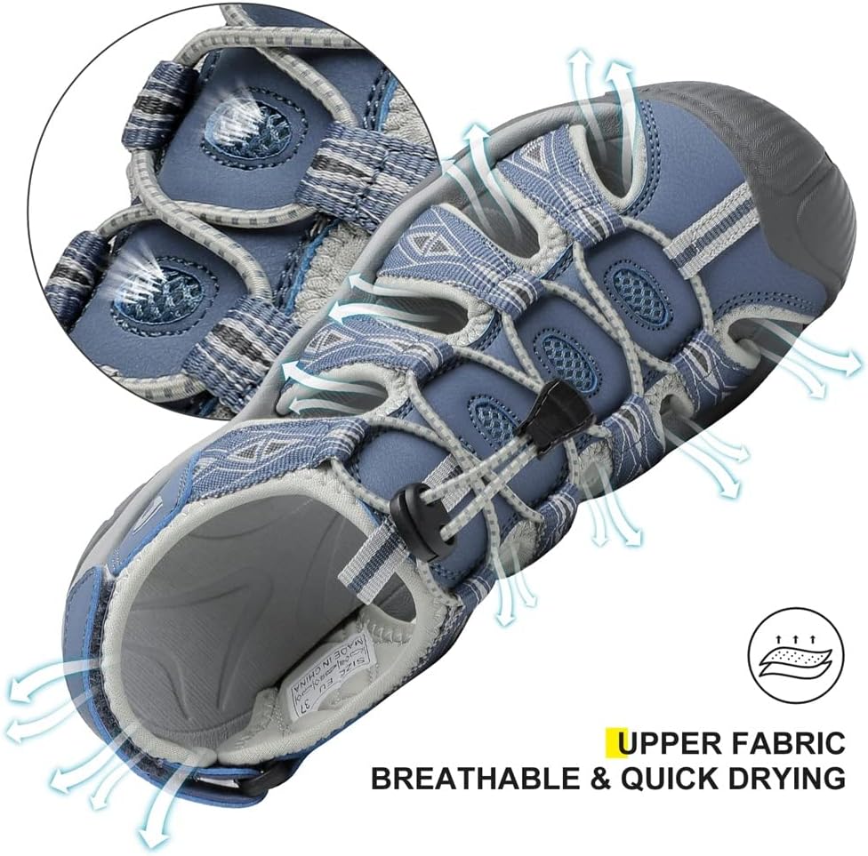 Detalle de Dannto Sandali Sportivi Donna Traspiranti All'Aperto Antiscivolo per Trekking