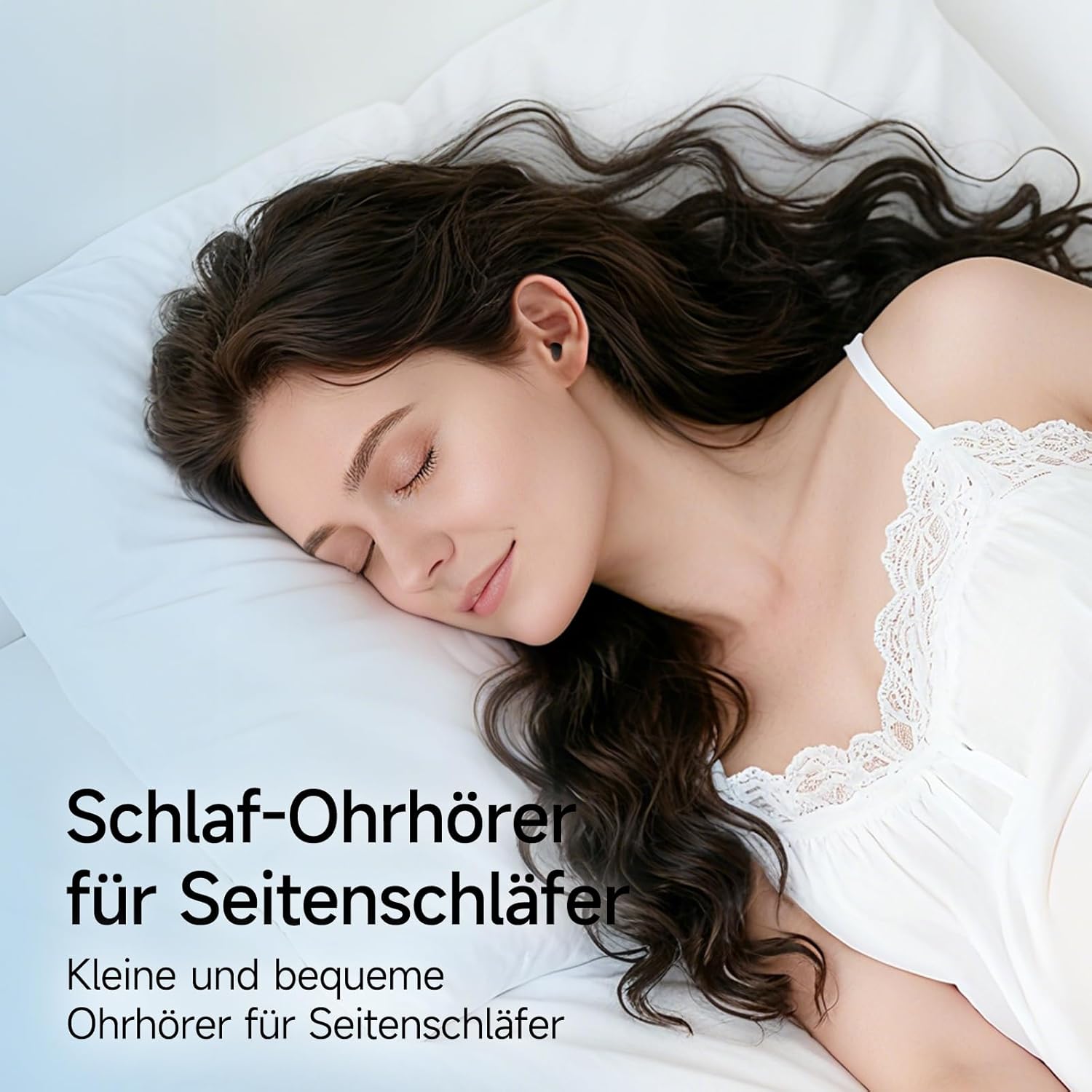 Detalle de sunvito Schlafkopfhörer Bluetooth 6.0 – Mini Kabellose Ohrhörer für Schlaf, Training und unterwegs