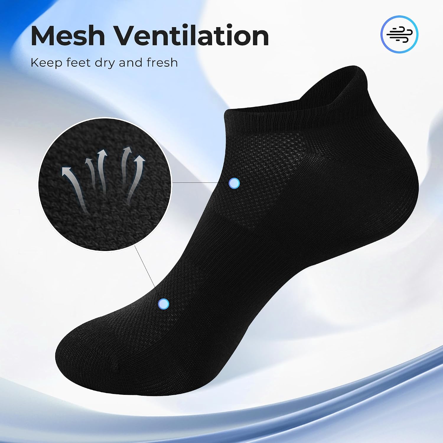 Detalle de BAMBOO COOL Men's Ankle Socks, 8 Pack