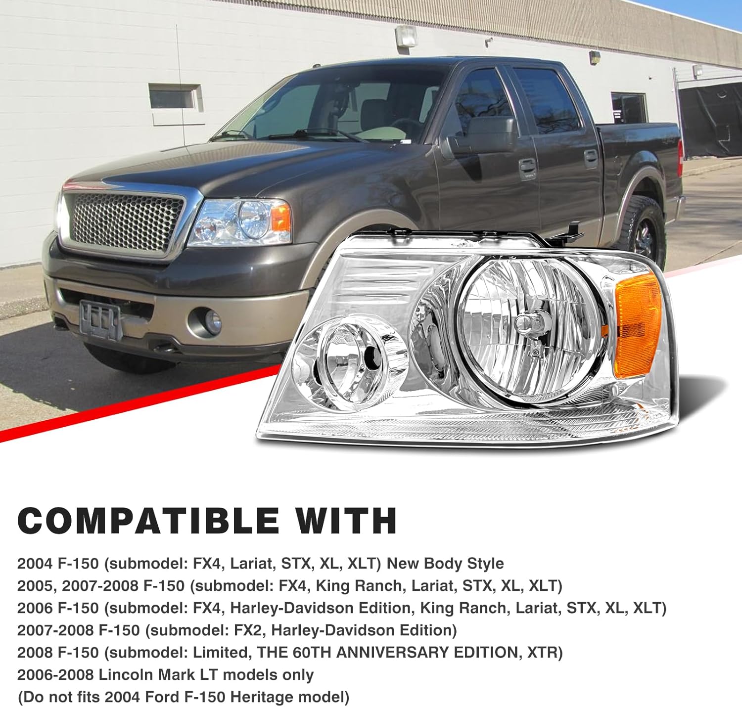 Thumbnail 1 de ADCARLIGHTS F150 Headlight Assembly 2004–2008