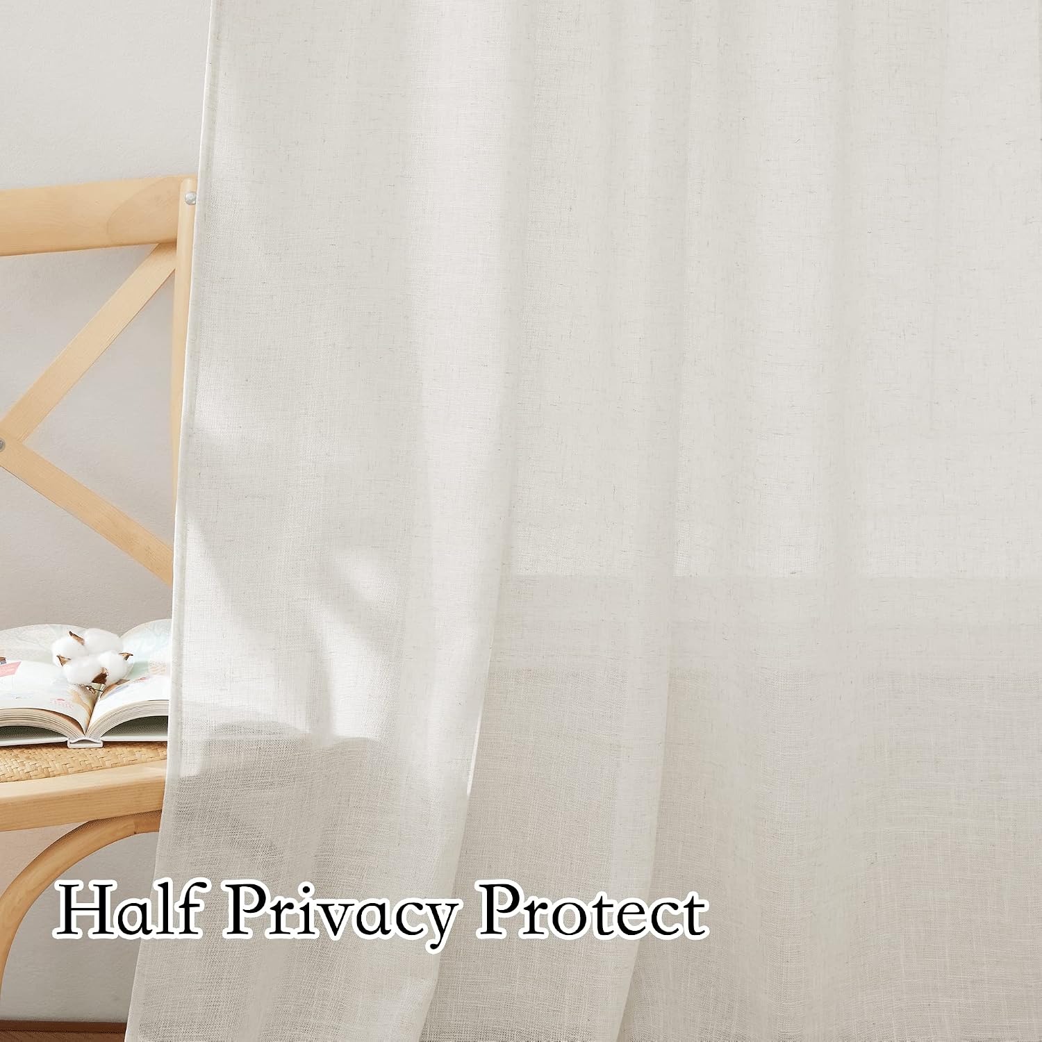 Thumbnail 4 de RYB HOME 52" x 108" Linen Curtains