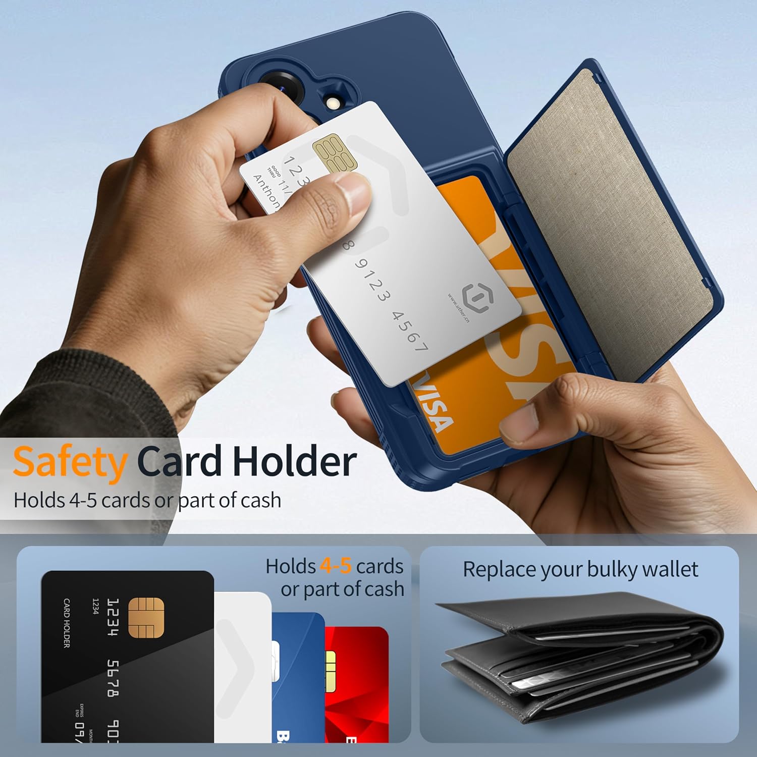 Thumbnail 1 de Oterkin Galaxy S26 case wallet 4-5 cards