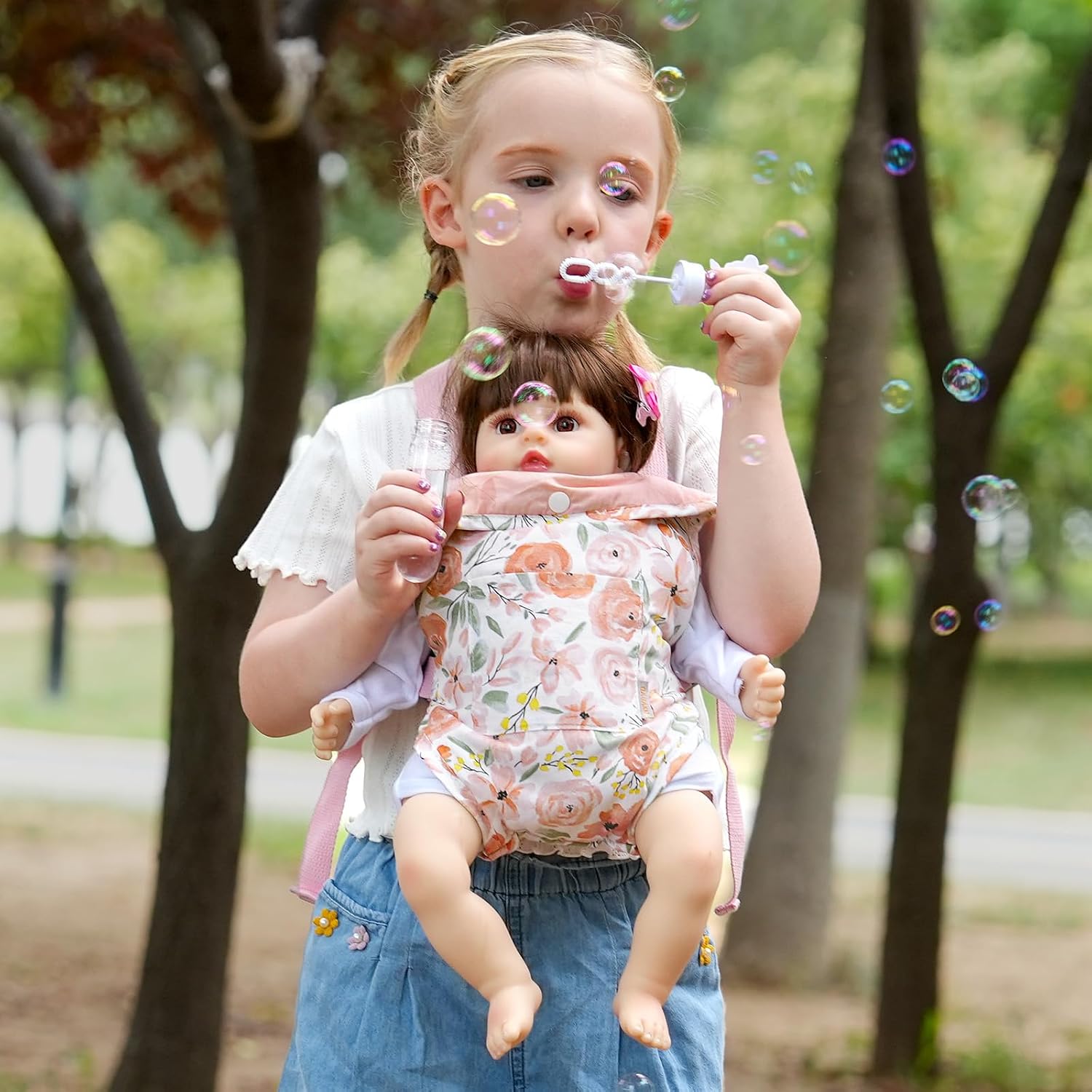 Detalle de GAGAKU Porte-poupée pour enfants tout-petits – sangle réglable avec poche, coton doux