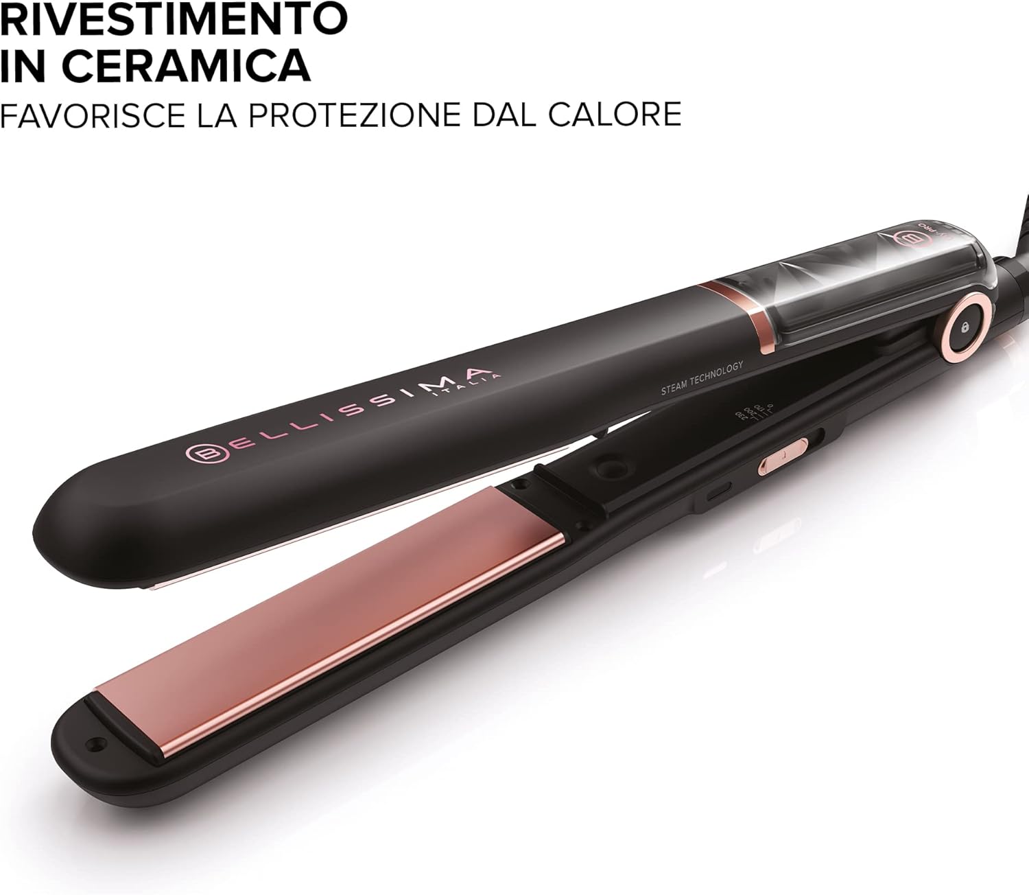 Detalle 2 de Bellissima Imetec My Pro Steam B28 piastra professionale a vapore con rivestimento in ceramica