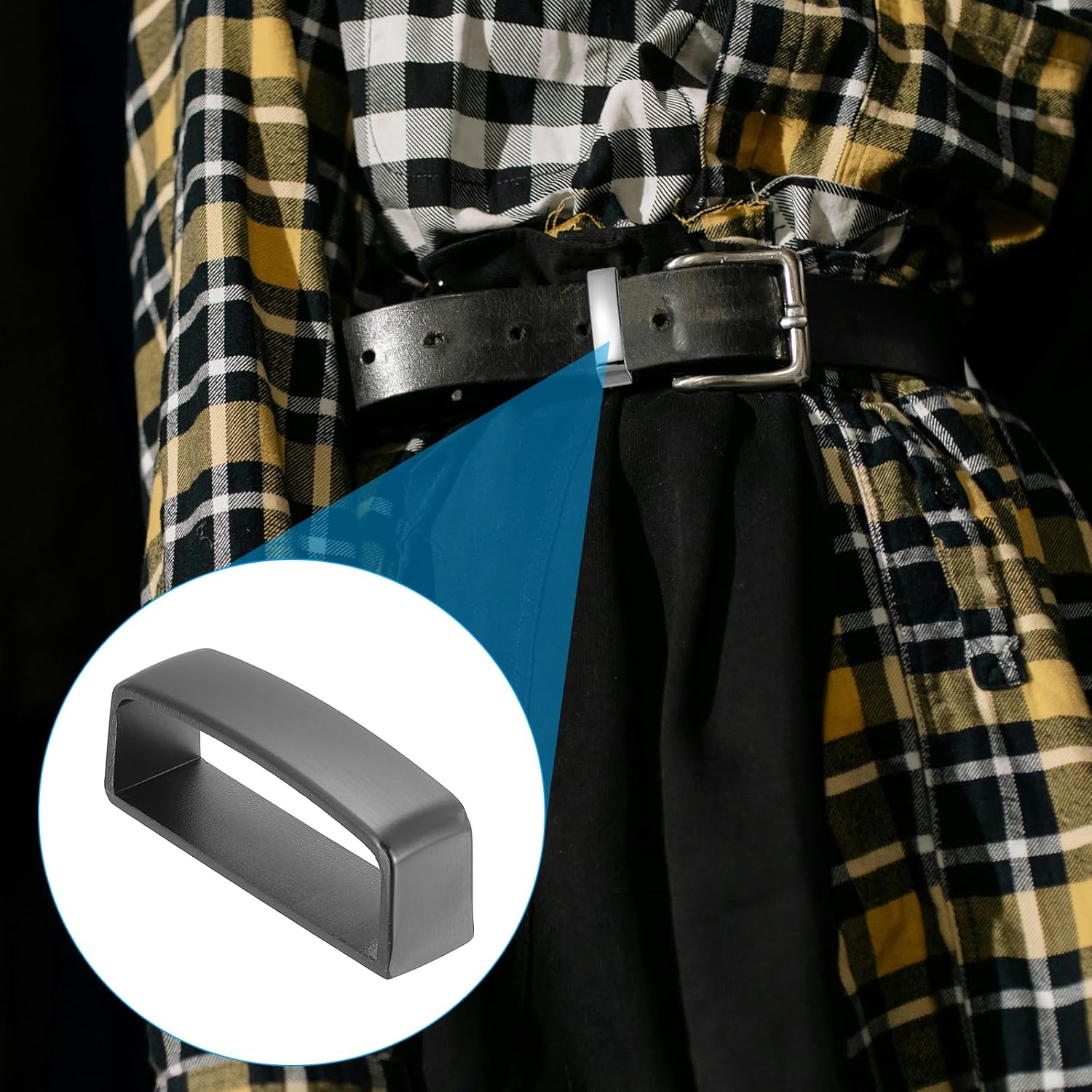 Detalle de PATIKIL Belt Loop Keepers – Alloy Belt Strap Ring for DIY Fixes