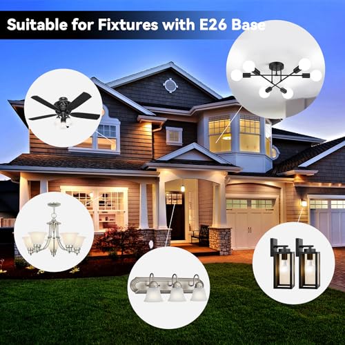 Thumbnail 6 de TJOY 6 Pack A19 LED Light Bulbs 2700K Soft White, 60W Equivalent, E26 Base