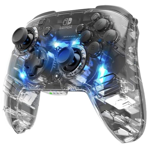 Detalle de PDP Afterglow LED drahtlos Deluxe Gaming Controller – Nintendo lizenziert für Switch und OLED