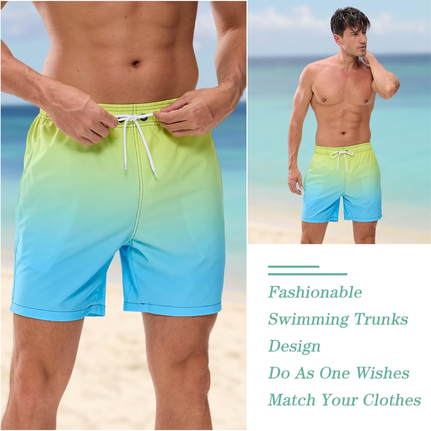 Detalle 2 de Vorvowry Badeshorts Herren Wasserdicht