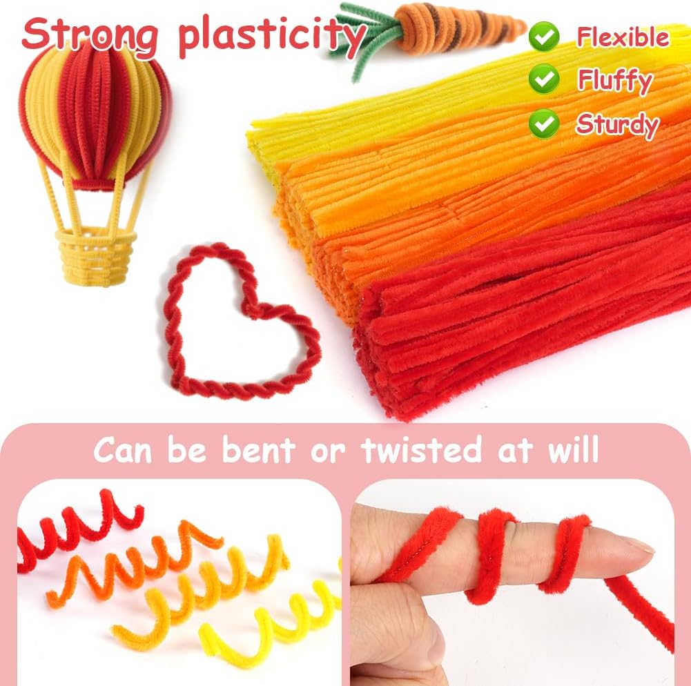 Thumbnail 2 de Ainiv 200Pcs Yellow Pipe Cleaners for Craft – 30cm Chenille Stems for DIY Arts & Crafts