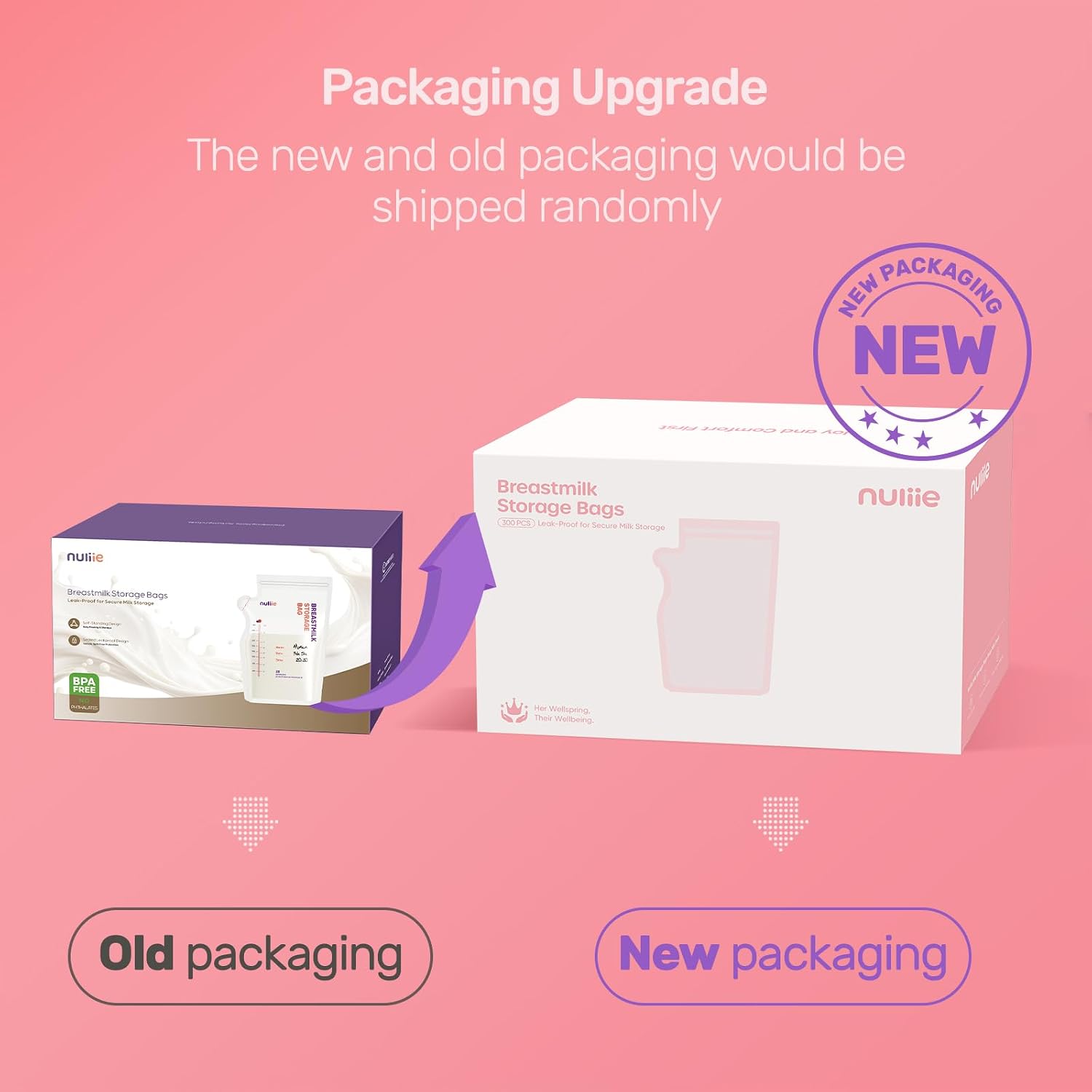 Thumbnail 1 de Nuliie 120 Pcs Breast Milk Storage Bags with Pour Spout and Pre-Sterilised Design