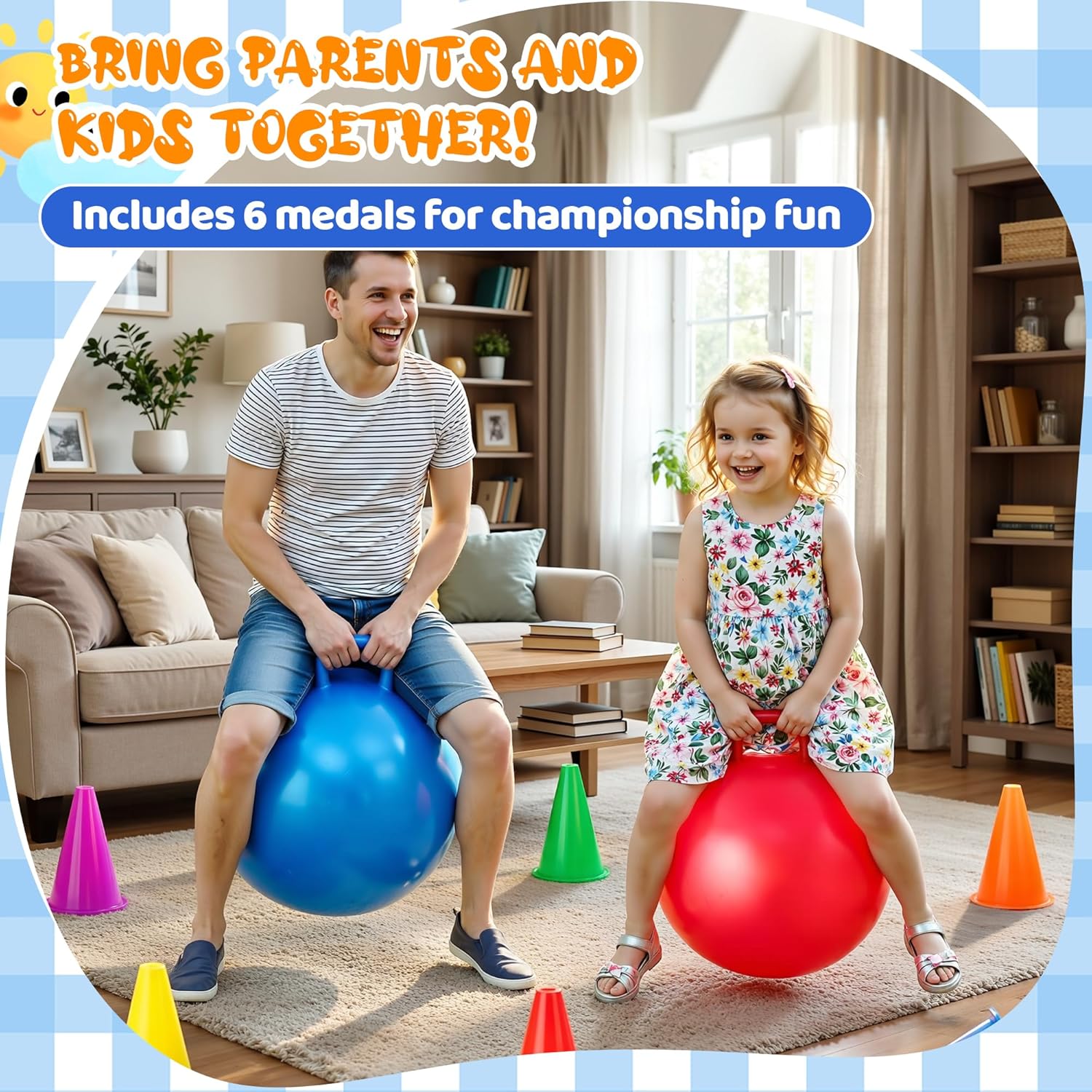 Thumbnail 6 de JOY SPOT! Carnival Outdoor Games Combo Set for Kids: 5-in-1 Backyard Fun (18-Inch Hopper Balls Included)