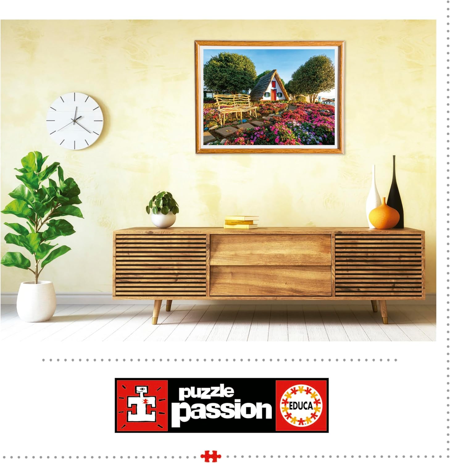 Thumbnail 3 de Puzzle Educa 1500 pièces pour adultes « Santana, Madère » (85 x 60 cm) + colle FIX PUZZLE