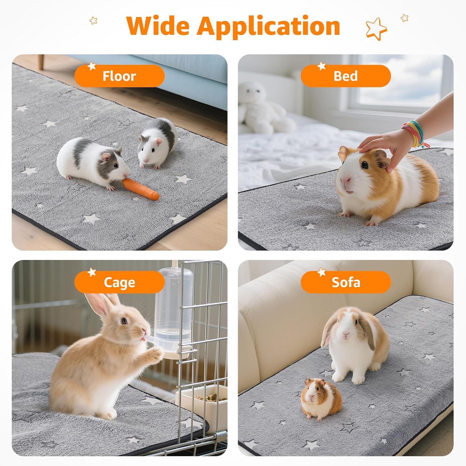 Thumbnail 6 de PICK FOR LIFE 40 x 60 cm fleece guinea pig liner 🐹