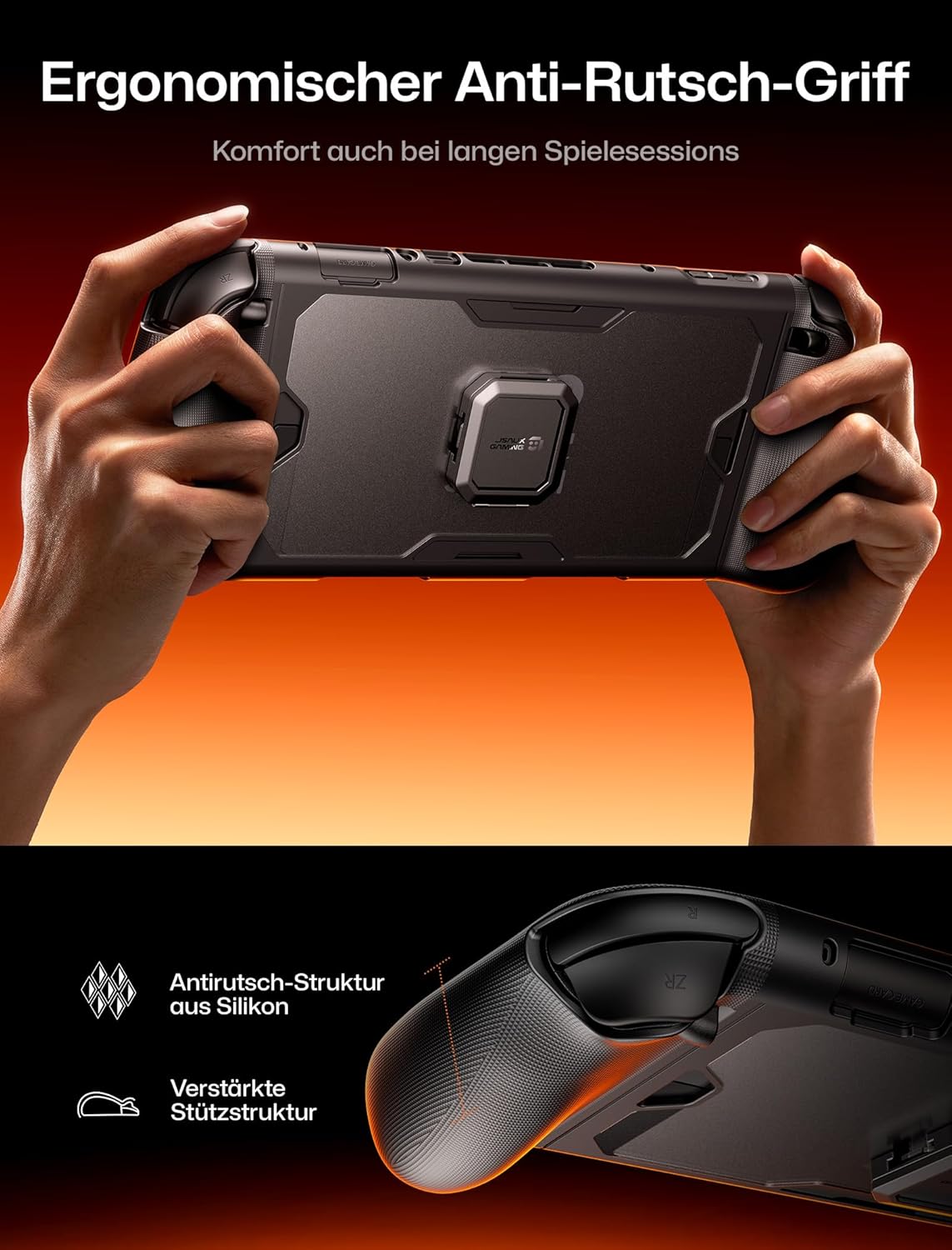 Thumbnail 6 de JSAUX PC0121 Schutzhülle für Nintendo Switch 2 – 360° Vollschutz mit Frontabdeckung, Kickstand & Silikonband