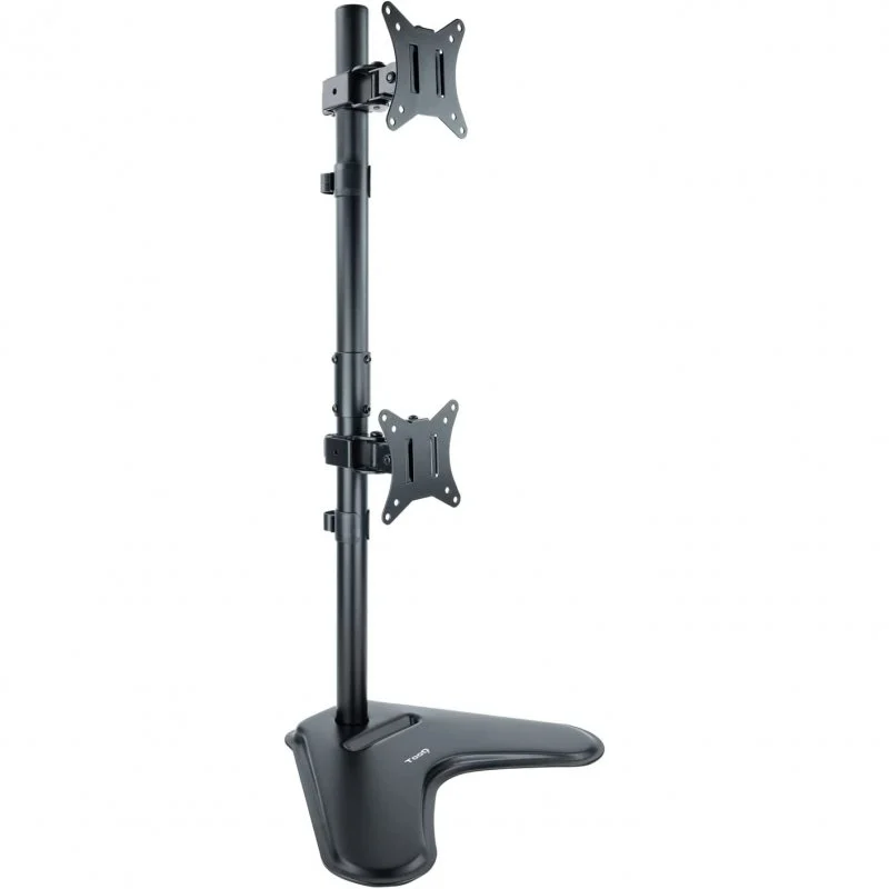 Detalle de TooQ Soporte Vertical Inclinable Giratorio para 2 Monitores 17"–32" (VESA 100x100) – Escritorio