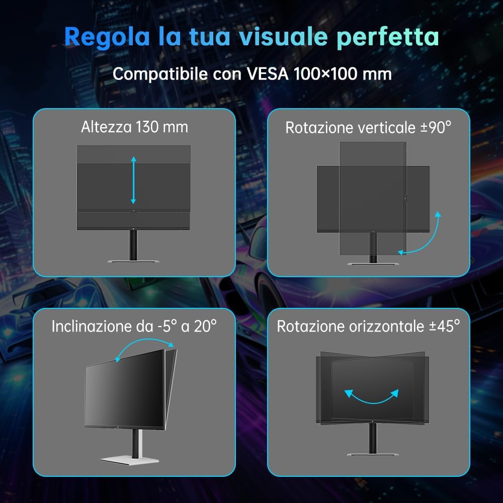 Detalle 2 de KTC H27E6S: Monitor Gaming 27" QHD, 240 Hz (275 Hz OC), HDR400, Fast IPS e G-Sync/FreeSync