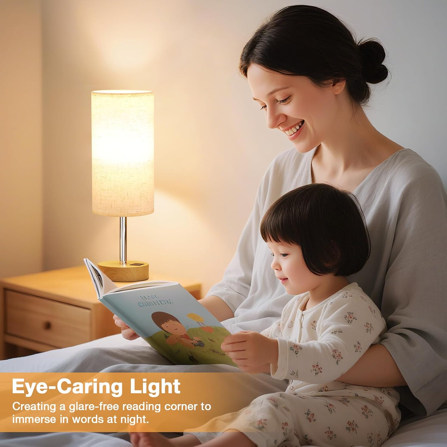 Thumbnail 5 de Aooshine Bedside Lamp USB A+C ports, dimmable