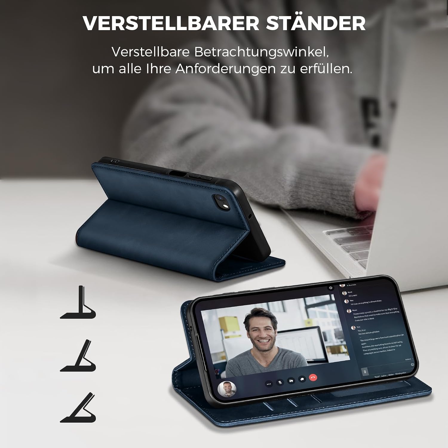 Thumbnail 4 de AIMOYU Flip Case für iPhone SE 2022/SE 2020/7/8