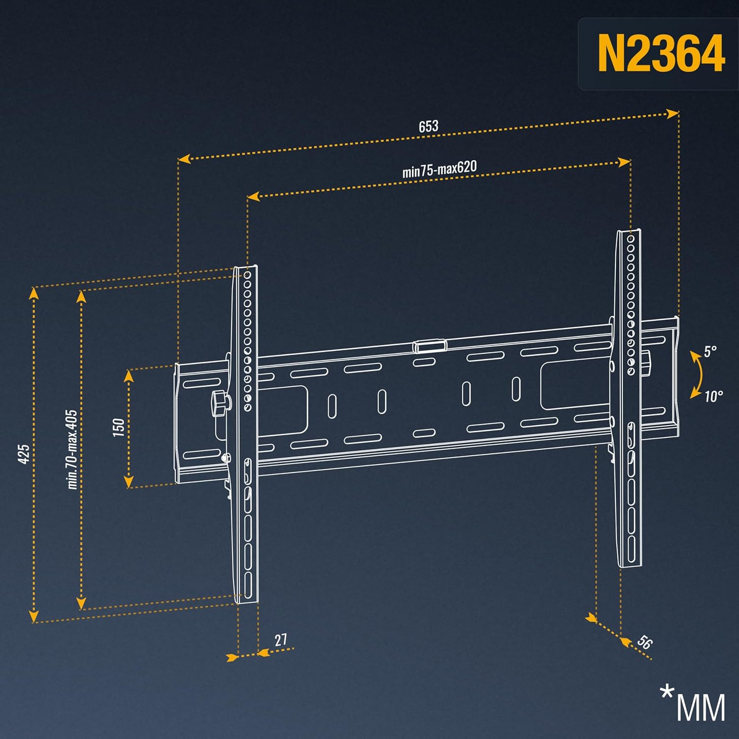 Thumbnail 6 de RICOO N2364 Supporto TV 37-70" 📺