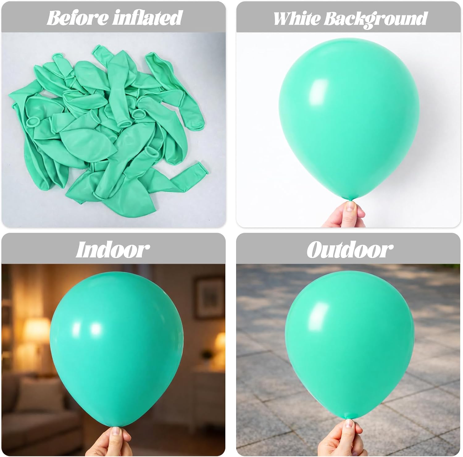 Detalle de Voircoloria Teal Balloon Garland Kit 130-piece